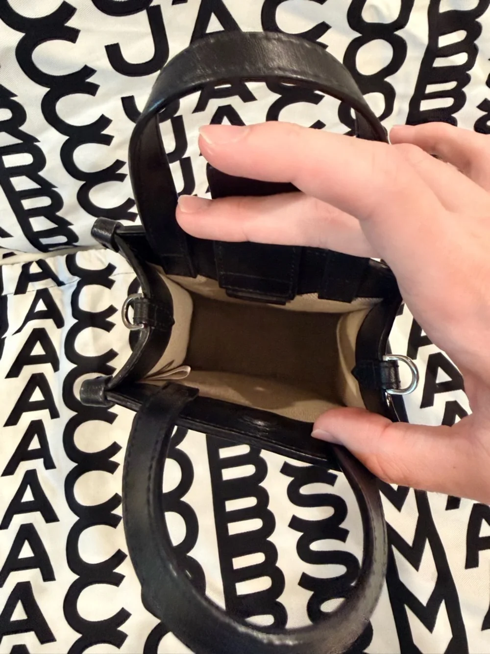 Jimmy Choo Black Leather N/S Mini Tote - Picture 5 of 7